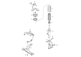 Suspension, shock absorbers for vehicles with electronically regulated shock absorber front