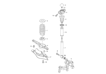 Suspension, shock absorbers rear fr.wheel drv