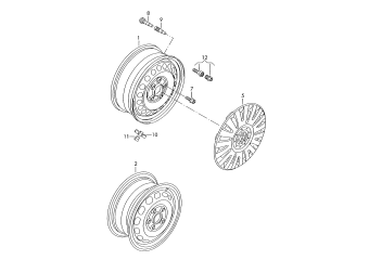 Steel rim (for spare wheel only) PR-1G1
