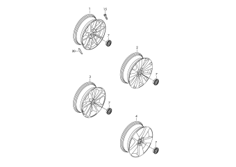 Aluminium rim, hub cap