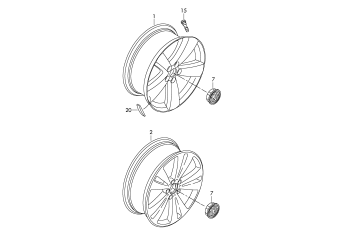 Aluminium rim, hub cap for vehicles with individual equipment