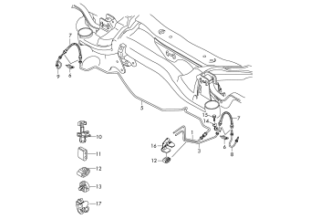 Brake pipe, brake hose rear 4motion