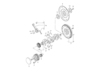 Crankshaft, conrod, bearings 2.0 ltr. diesel eng.+, CFFA, CFFB, CFGB