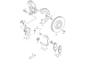 Disc brake front PR-1LA, 1LB