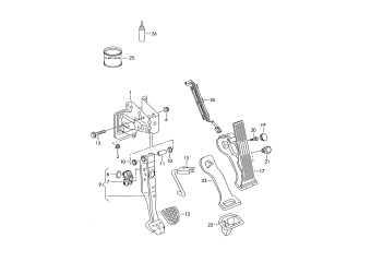 Brake and accel. lever mech. lhd