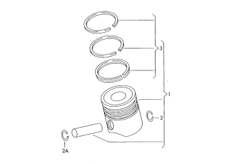 Piston, piston ring 1.4ltr. 4-cylinder