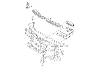 Bodywork front part without plenum chamber