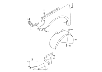 Wing, wheel housing liner front