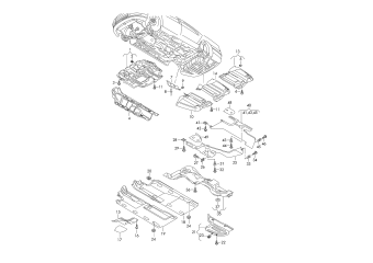 Trim, bottom plate lower rear PR-1SA, 1SL