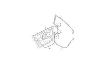 Doors, door hinge, door seal rear