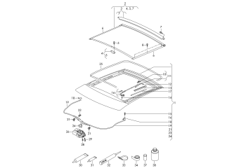 Panorama sunroof, roller sunblind