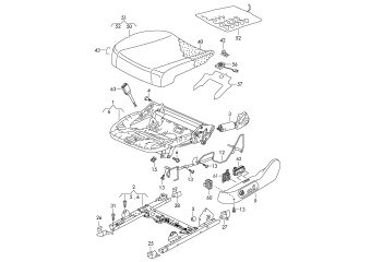 Seat left front electric PR-3L4, 3L5, 3L6, 3PB