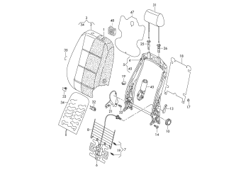 Backrest left front