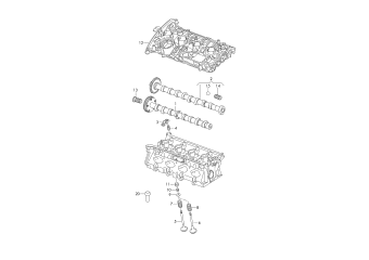 Camshaft, valves 1.8ltr. 4-cylinder