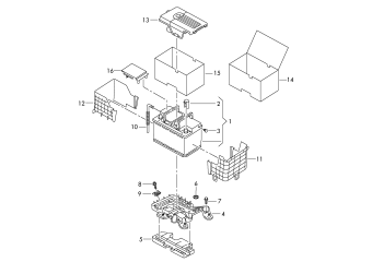 Battery, battery mounting, battery protection cover