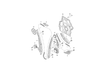 Camshaft timing chain, timing case 2.0 ltr. 4-cylinder