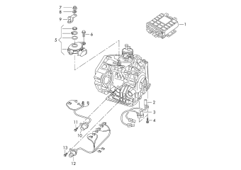 Switch and sender on gearbox, wire set for 6-speed automatic gearbox KFE, KFD, KGU