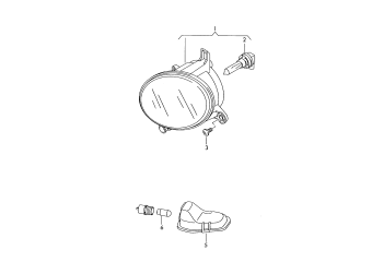 Halogen fog lamp, peripheral light side
