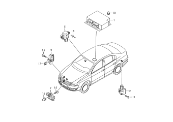 Electrical parts for airbag lhd PR-4UE, 10.05.2010 - 08.11.2010