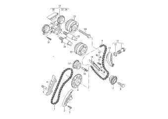 Camshaft timing chain, slide rail, 3.6ltr. 6-cylinder, before 23.01.2011