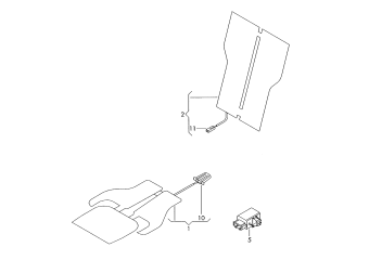 Electrical parts for seat and backrest heating rear PR-4A4