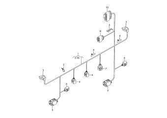 Wiring set for bumper front
