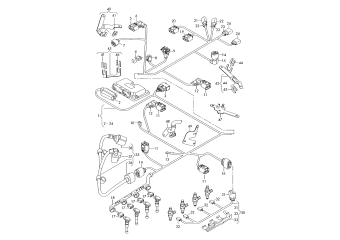 Wiring set for engine, wiring harness for injectors 1.8-2.0ltr. petrol eng.+, BZB, CAWB, CCTA, CCTB, CGYA, CBFA, CDAA, CDAB, CCZA, CCZB