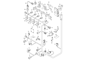 Wiring set for engine 2.0 ltr. diesel eng.+, CBAA, CBAB, CBAC, CBBB, CBDC