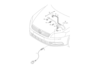 Wiring set for electric, engine preheater lhd CKMA