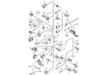 Central wiring set, individual parts right, interior