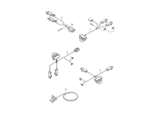 Wiring set for airbag, steering wheel, adapter cable loom passenger side
