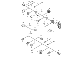Wiring set for door, wiring harness for door, trim panel driver door, driver door