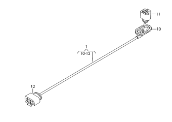 Adapter cable loom for four-wheel coupling 4motion