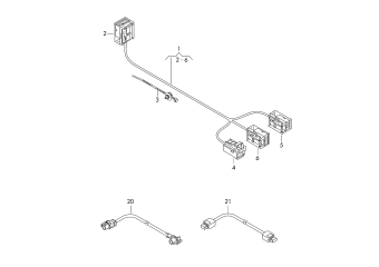 Adapter cable loom, navigation unit, aerial J