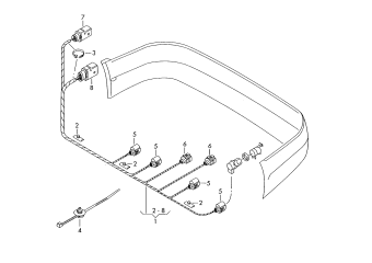 Wiring set for bumper rear