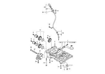 Oil pump, oil dipstick, balancer shaft 2.0 ltr. diesel eng.+, CBAA, CBAB, CBAC, CBBB