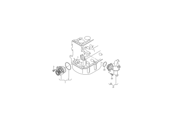 Coolant pump, coolant regulator housing, with thermostat 2.0 ltr. 4-cylinder+, diesel eng.+, CFFA, CFFB, CFGB