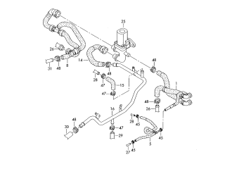 Coolant cooling system, for vehicles with auxiliary, heater 3.6ltr. 6-cylinder+, petrol eng.+, BWS
