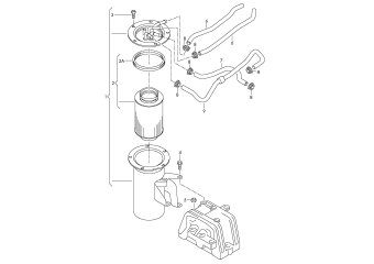 Fuel filter, 2.0 ltr. diesel eng.+, CBAA, CBAB, CBBB, CBAC