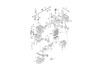 Evaporator housing, air distribution housing, evaporator, fan PR-9AK