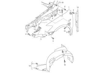 Wing, wheel housing liner front
