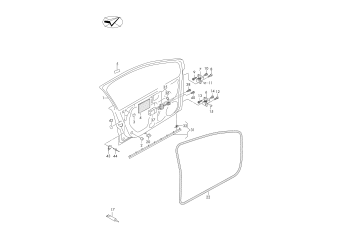 Doors, door hinge, door seal front