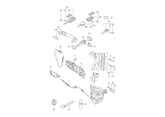 Door lock, inner actuator, door handle, exterior, key, lock cylinder sets front