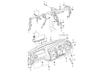 Cross member for dash panel, dashboard