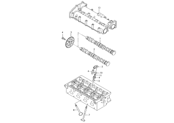 Camshaft, valves 1.6ltr. petrol engine+, CLSA