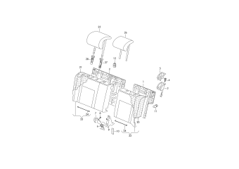 Backrest, split rear PR-K8G