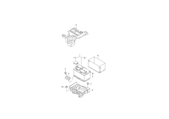 Battery, battery mounting, battery protection cover, main fuse socket