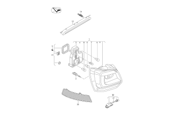 Tail light, additional brake light, licence plate light square back