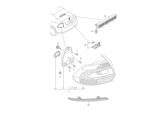 Tail light, additional brake light, licence plate light notchback
