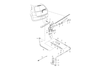 Wiper and washer system for rear window